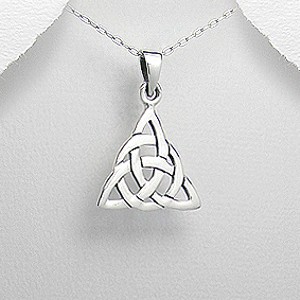 Celtic Trillium Knot Sterling Silver Pendant